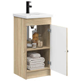 Bathroom Vanity with Sink Sonoma Oak 42 x 40 x 84.5 cm 890026