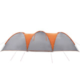 Family Tent Dome 8-Person Grey and Orange Waterproof 4009430