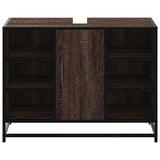 Bathroom Sink Cabinet Brown Oak 80x33x60 cm Engineered Wood 849293