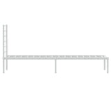 Metal Bed Frame without Mattress with Headboard White 80x200cm 352359