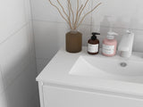 600mm Bathroom Vanity Unit with Basin and Single Tap Hole, High Gloss White Floor Standing Bathroom T3398P378068