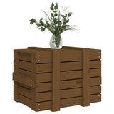 Storage Box Honey Brown 58x40.5x42 cm Solid Wood Pine 824996