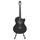 12 Piece Western Guitar Set with Equalizer and 6 Strings Black 70139