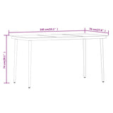 Garden Dining Set Black 3099422