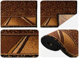 Runner Rug FLORNES Woven Brown 100 x 250 cm PP 7 mm 42057396
