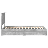 Storage Bed Concrete Grey 90 x 200 cm Engineered Wood 3411246