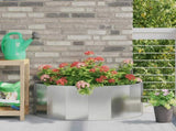 Planter Silver 90 x 45 x 35 cm Galvanised Steel 883694