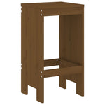 7 Piece Garden Bar Set Honey Brown Solid Wood Pine 3157754