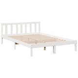 Extra Long Bed Frame without Mattress White 140x220 cm Solid Wood Pine 852449