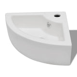140697 Wash Basin with Overflow 45x32x12,5 cm White