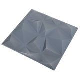 Wall Panels 24 pcs Diamond Grey 50 x 50 cm XPS Foam 42046031