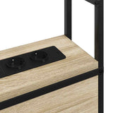 Storage Headboard with Charging Station Sonoma oak 200 cm 859826