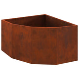 Corner Planter Rusty 60 x 60 x 35 cm Weathering steel 883646