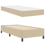 Bed Frame with Mattress Light Green Grey 90 x 190 cm Fabric 3399099