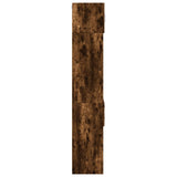 Slim Storage Cabinet Smoked Oak 45x42.5x225 cm Engineered Wood 3281298