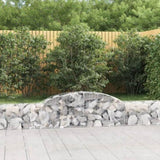 Arched Gabion Baskets 5 pcs 300x30x40/60 cm Galvanised Iron 3146470