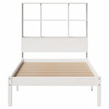 Bookcase Bed without Mattress White 90x200 cm Solid Wood Pine 3321582