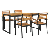 Garden Dining Set Brown and Black 3155408