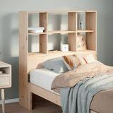 Headboard with Storage 90 cm Solid Wood Pine 855672