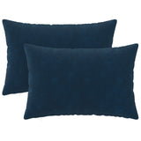 Cushion with Pillow HEERLEN 2 pcs Blue Microfiber Fleece 927602