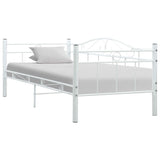 Daybed Frame without Mattress White Metal 90x200cm 286136