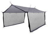 Camping Tarp with Mesh Walls Grey and Orange 340 x 260 x 220 cm 42028565