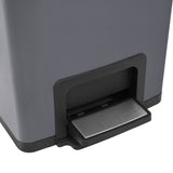 ZNTS Dustbin with Pedal Anti-fingerprint 30L Grey Stainless Steel 149572