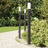 Bollard Lights with Sensor&Outlet 3 pcs 110 cm Black IP44 4006094