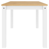 Dining Table PANAMA White 160x80x75 cm Solid Wood Pine 4005707