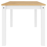 ZNTS Dining Table Panama White 160x80x75 cm Solid Wood Pine 4005707