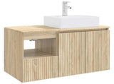 Bathroom Furniture Set 2 pcs Sonoma Oak Engineered Wood 3404056