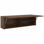 ZNTS Bathroom Wall Cabinet Brown Oak 100x25x30 cm Engineered Wood 860100