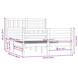 Bed Frame without Mattress Solid Wood 120x200 cm 3101083