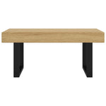 ZNTS Coffee Table Light Brown and Black 90x45x40 cm MDF and Iron 286099