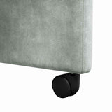 Dining Chairs with Wheels 2 pcs Light grey 58 x 67 x 97 cm 42017866