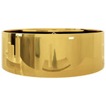 Wash Basin with Overflow 46.5x15.5 cm Ceramic Gold 143501
