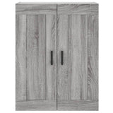 Wall Mounted Cabinet Grey Sonoma 69.5x34x90 cm Engineered Wood 830394