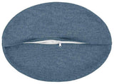 Cushion with Pillow HEERLEN 6 pcs Jeans Blue Fabric 929334