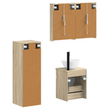 Bathroom Furniture Set 4 pcs Sonoma Oak 3407473
