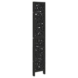 Room Divider 4 Panels Black Solid Wood Paulownia 358756