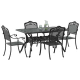 Garden Dining Set 5 pcs Black Aluminium 3334661