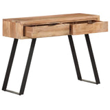 323522 Console Table 100x35x76 cm Solid Acacia Wood with Live Edges