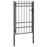 Fence Gate HORST 100 x 150 cm Metal Black Lockable 42034061