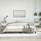 Bed Frame without Mattress White 193x203 cm King Faux Leather 346937