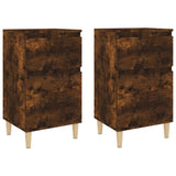 Bedside Cabinets 2 pcs Smoked Oak 40x35x70 cm 819703