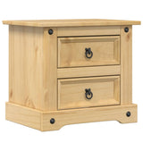 ZNTS Bedside Cabinet Corona 53x39x50 cm Solid Wood Pine 4005658