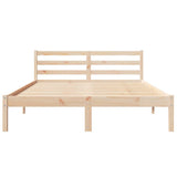 Bed Frame Brown 225.5 x 145.5 x 69.5 cm Solid Pine Wood 869780