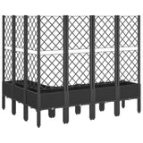 Garden Planter with Trellis Black 160x120x142 cm PP 367938