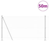 Welded Wire Fence with Concrete Base 50 x 1.2 m 3353839