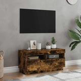 TV Cabinet with LED Lights Smoked Oak 80x35x40 cm 815723